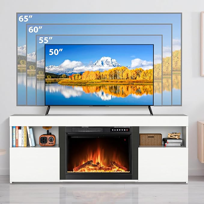 59" Electric Fireplace TV Stand - Image 6