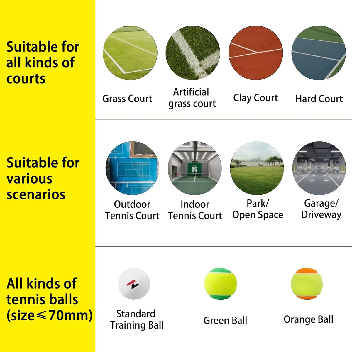 Smart Tennis Ball Machine - Auto Serve with APP/Remote/iWatch Control, 120km/...
