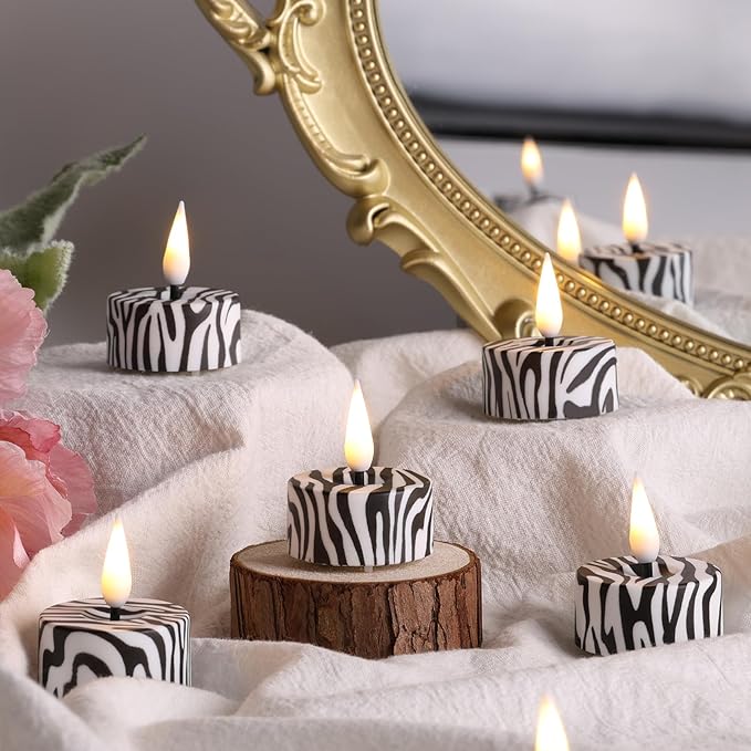 Eywamage Zebras Animal Pattern Flameless Tealights - Image 5