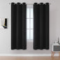 DUALIFE Blackout Curtains for Bedroom 63 Inch Length Solid Thermal Insulated by DUALIFE