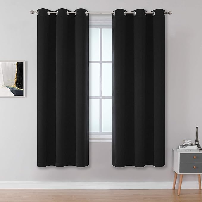 DUALIFE Black Out Curtains 72 Inch Length by DUALIFE