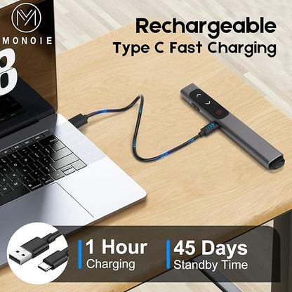 M Monoie Wireless Presenter, Laser Pointer Clicker - Image 2