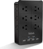 Surge Protector Wall Charger, 12 Wide AC Outlets Power Strip, 4 Ports USB by nikleb