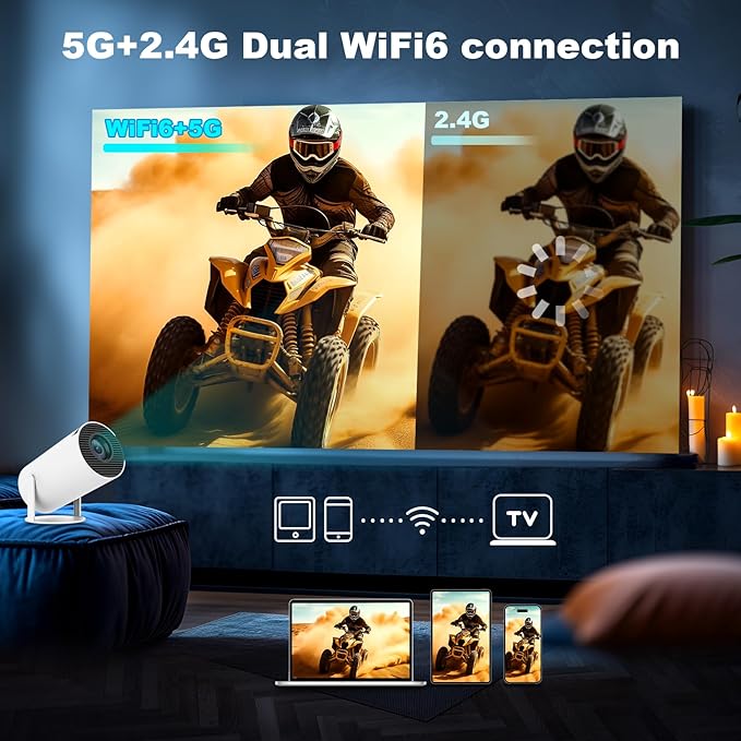 Mini Projector, Support 4K 1080P Portable Projector - Image 5
