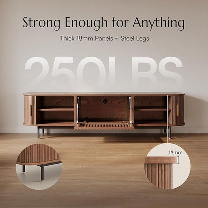 POVISON Fully-Assembled Mid Century Modern TV Stand - Image 6