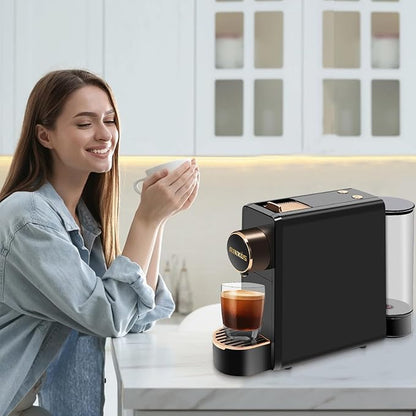 Black Espresso Machine for Nespresso Compatible Capsule, Single Serve Coffee - Image 5