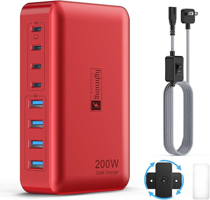 8-Port USB Charger Block 200W by lightningofertas
