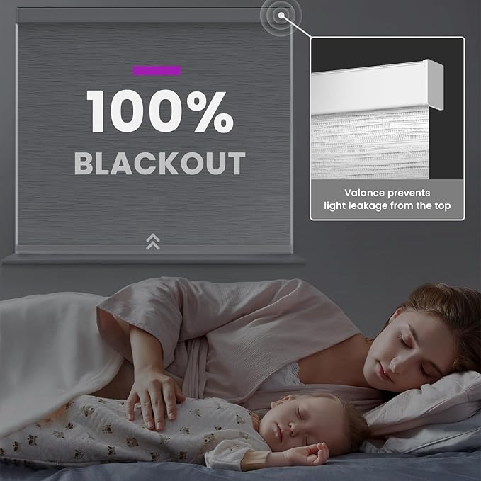 Astomi Motorized Roller Shades for Windows, Effortless Remote & Voice Control - Image 5