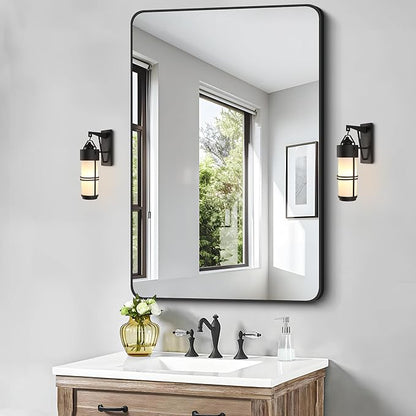 FORBATH Black Bathroom Mirror, Rectangular Vanity Mirror 30 x 48 Inch Wall - Image 2