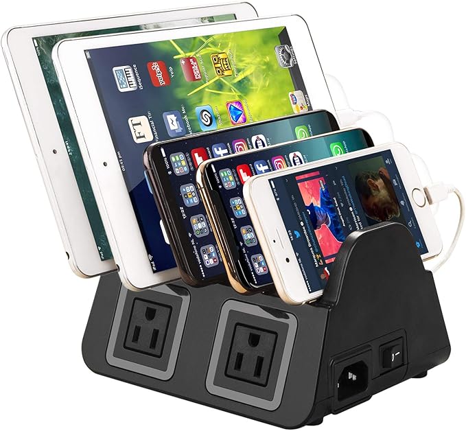 UDOLI 5 USB Ports Charging Station Organizer by UDOLIBRAND