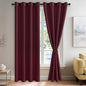 JIUZHEN Burgundy Blackout Curtains by JIUZHEN