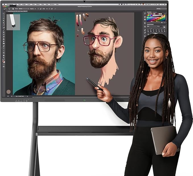 QIXZOCV 55" Smart Board, Interactive Whiteboard, 4K Electronic Board, UHD by QIXZOCV