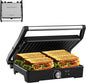 Panini Press, Sandwich Press Grill, 180 Degree Open, Non-Stick Grill, Table by HOME
