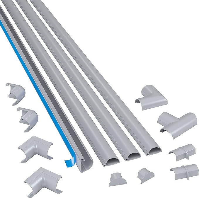 D-Line 13.12ft Cord Hider Kit, Patented Cable Cover, Hide Wires on Wall by D-LineUSAinc