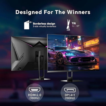 KTC 27 Inch Gaming Monitor 180Hz, Full HD 1920x1080 Fast IPS Computer Monitor - Image 6