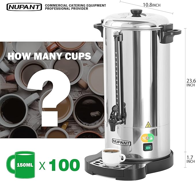 Commercial Coffee Urn 100 Cup/15L Coffee Dispenser - Image 2