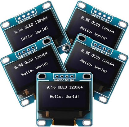 Weewooday 5 Pieces 0.96 Inch OLED Module 12864 128x64 Driver IIC I2C Serial by Weewooday