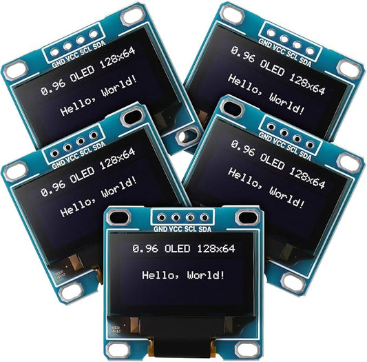 Weewooday 5 Pieces 0.96 Inch OLED Module 12864 128x64 Driver IIC I2C Serial by Weewooday