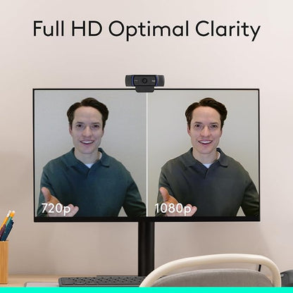 Logitech C920x HD Pro PC Webcam, Full HD 1080p/30fps Video, HD Light Correction - Image 2