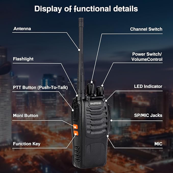 Baofeng Walkie Talkies 888S Rechargeable Long Range - Image 3
