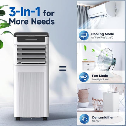 Portable Air Conditioners, 10000 BTU Portable AC up to 450 Sq.Ft, 3 in 1 AC Unit - Image 3