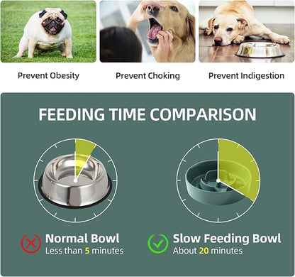 Ceramic 0.9 Cup Dog Bowl Slow Feeder - Image 3
