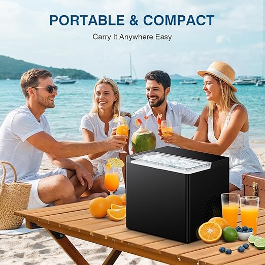 Ice Makers Countertop, 9 Ice Cubes in 6 Mins Portable Ice Maker, 2 Sizes of - Image 7
