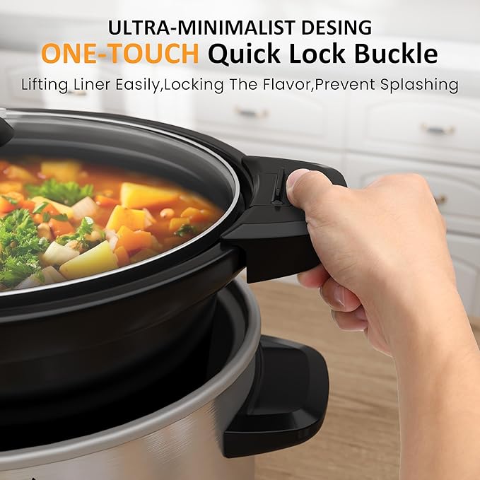 Sunvivi 4qt Slow Cooker, Programmable Slow Cooker - Image 7