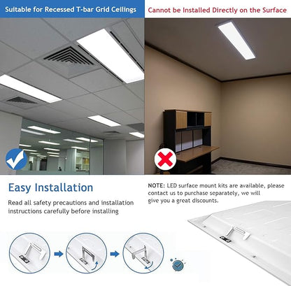 CycevSun 8 Pack 1x4 LED Flat Panel Light Drop Ceiling, 0-10V Dimmable - Image 8