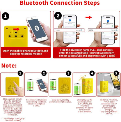 16MB Voice Recorder Box with Speaker, Support Bluetooth & MIC Recording Audio - Image 6