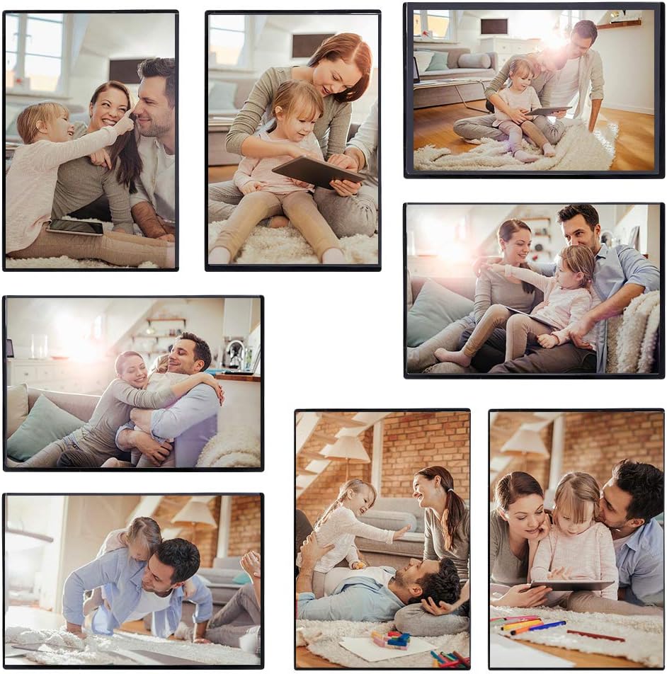 Tebik 35 Pack Magnetic Picture Frame, Holds 5 x 7 Inches Photos Pictures, Black Magnetic Photo Frames with Clear Pocket for Refrigerator,Fridge, Locker, Office Cabinet