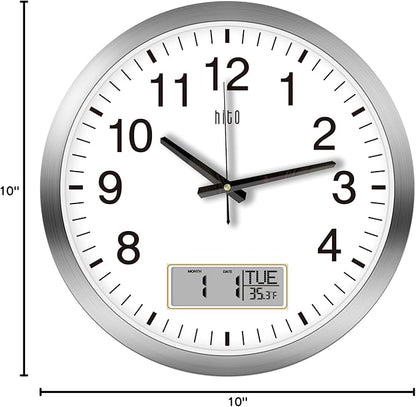 HITO 16 Inch Silent Wall Clock Battery Operated - Image 7