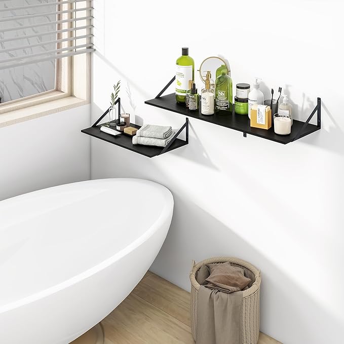 Heimlove Black Deep Floating Shelves - Image 7