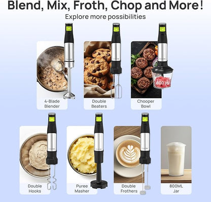 Consciot 7-in-1 Immersion Blender Handheld Max 1100W, Stick Emulsifier - Image 4
