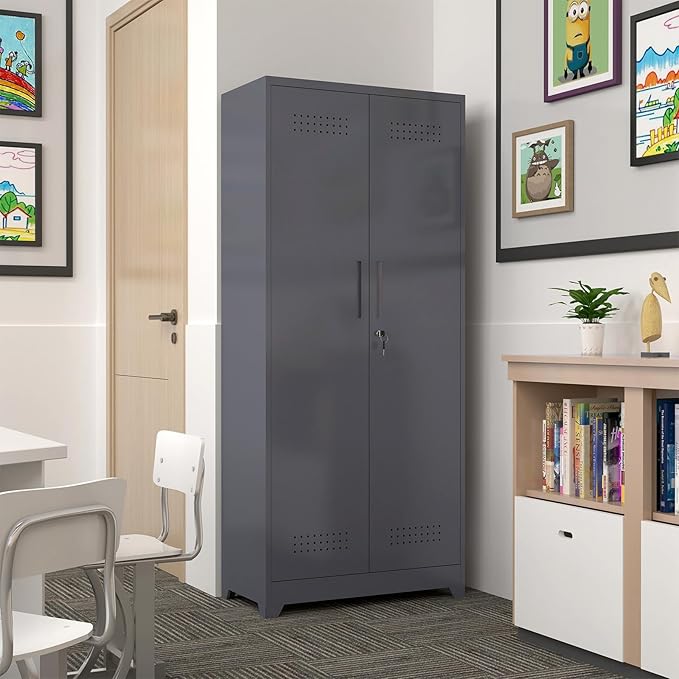 GREATMEET 72.8" H Utility Closet, Broom Closet Storage Cabinet - Image 2