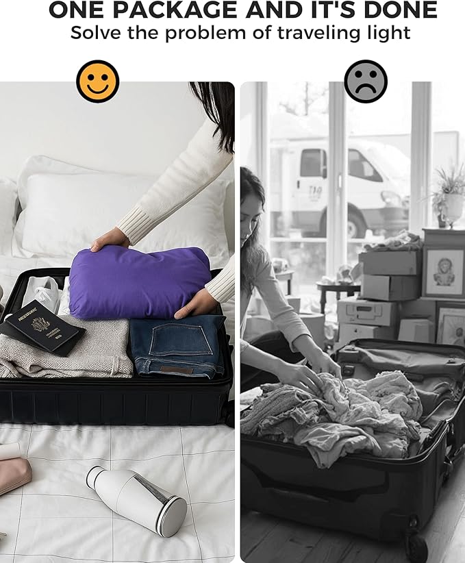 Travel Laundry Bag, Pump Free Vacuum Storage Bag Reusable Compression Dirty - Image 5