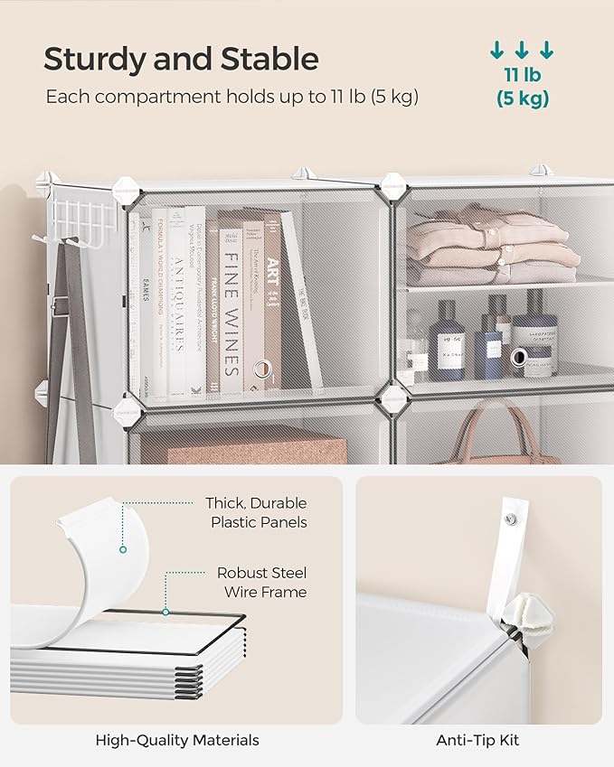 SONGMICS Shoe Rack Organizer, 4-Tier Shoe Storage Cabinet - Image 5