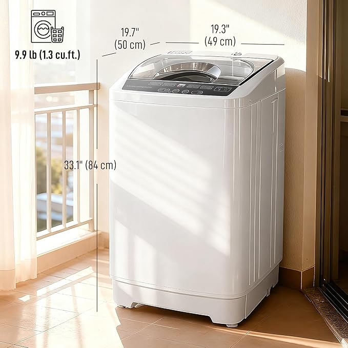 HOMCOM Portable Washing Machine, 1.3 Cu. Ft. Compact Washer - Image 7