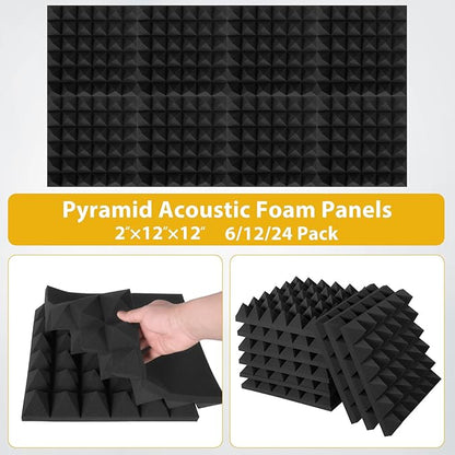 Saiqiang 24 Pack Sound Proof Foam Panels - Image 4