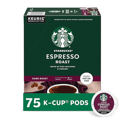 Starbucks K-Cup Coffee Pods, Dark Roast Coffee, Espresso Roast by StarbucksCoffee