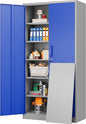 Metal Cabinet with 5 Adjustable Shelves, 6 Tier Garage Storage Cabinet with Lock by SISESOL