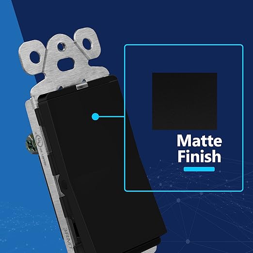 LIDER Minimalist Design Matte Finish Lighted Decorator Switch - Image 2