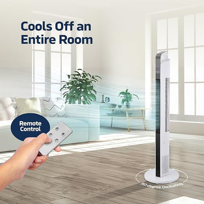 NEXAIR 42” Oscillating Tower Fan, 3 Speed Portable Fan Tower - Image 3