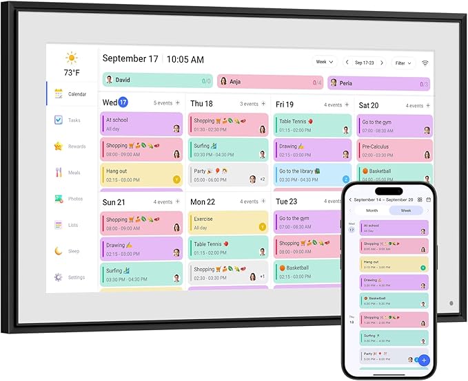 Smart Digital Calendar, 10.1" HD Smart Touch Screen Home Interactive Electron by LiviNGPAi