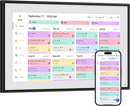 Smart Digital Calendar, 10.1" HD Smart Touch Screen Home Interactive Electron by LiviNGPAi