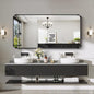 CIRCUMI Black Bathroom Mirror, Rounded Corner, Tempered Glass, Large Mirror by CIRCUMIMirror