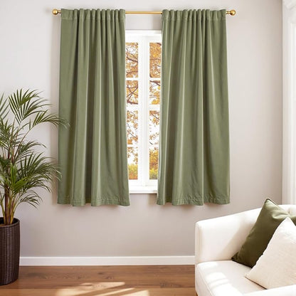 Lazzzy Velvet Blackout Curtains Thermal Insulated Room Window Drapes Super Soft by Lazzzy