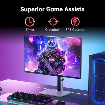KTC 27 Inch White Gaming Monitor 300Hz/320Hz, QHD 1440P Fast IPS Computer - Image 7