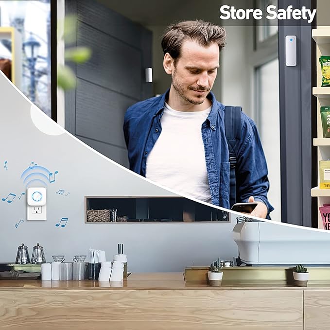 Door Chime, Satisure Wireless Door Open Contact Sensor Alarm Chime - Image 8