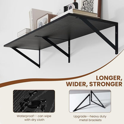 Heimlove Black Deep Floating Shelves - Image 5